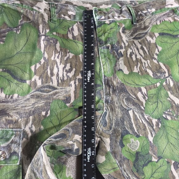 VTG 80s 90s Mossy Oak Camo Cargo Pants Mens XL Full Foliage Hunting Outdoor - Picture 5 of 13